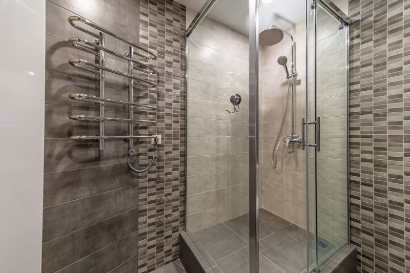 Stylish Shower with Glass Enclosure